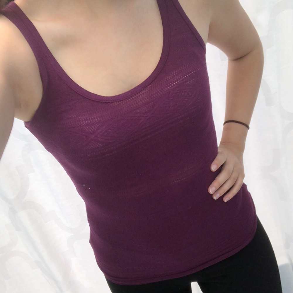 Patterned purple tank